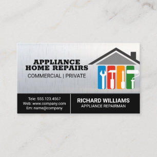 Repair Tools Logo   Handyman Business Card