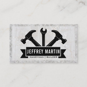Repair Tools Logo   Marble Concrete  Business Card