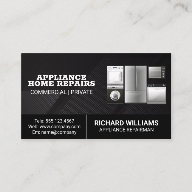 Repairman | Appliances Business Card (Front)