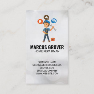 Repairman Blue Collar Handyman Business Card