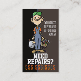 Repairman Handyman Fix-It Carpenter Painter  Business Card