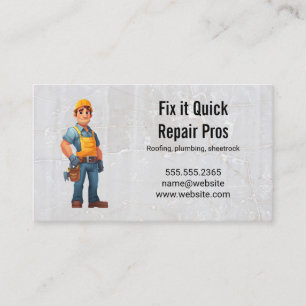 Repairman   Home Renovations   Fix It Business Card