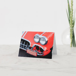 Repeal 18th Amendment Classic Red Car Thank You Card
