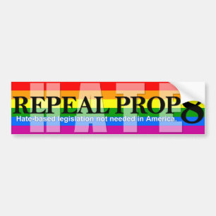 Repeal 8 - Rainbow Flag Bumper Sticker