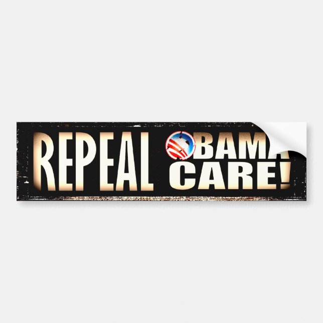 REPEAL OBAMA CARE OBAMACARE BUMPER STICKER (Front)