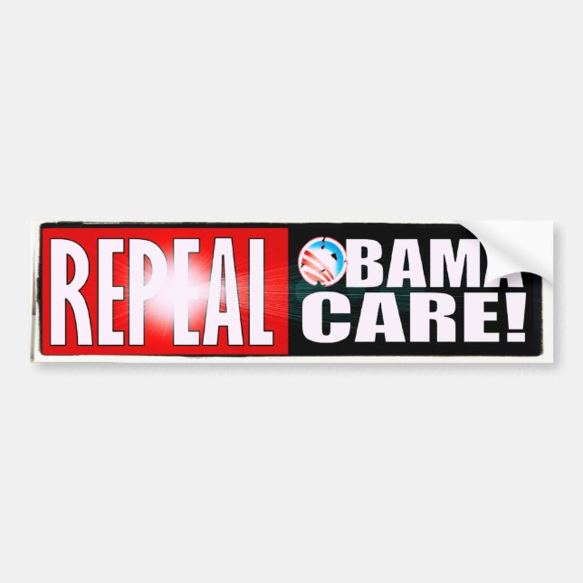 REPEAL OBAMA CARE OBAMACARE BUMPER STICKER (Front)