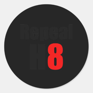 REPEAL PROP 8 / REPEAL H8 CLASSIC ROUND STICKER