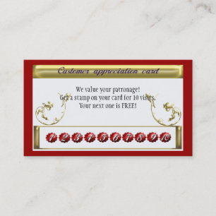 repeat business reward loyalty card