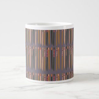Repeat pattern with hand drawn chopsticks large coffee mug