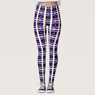Repeated blue's image generating striped shapes? leggings