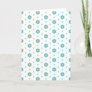 repeated geometric floral pattern design  card