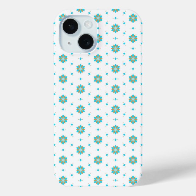 repeated geometric floral pattern design  Case-Mate iPhone case (Back)