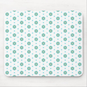 repeated geometric floral pattern design mouse mat