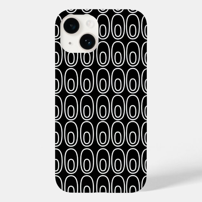Repeating Black Ovals Case-Mate iPhone Case (Back)