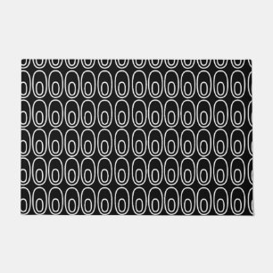 Repeating Black Ovals Doormat