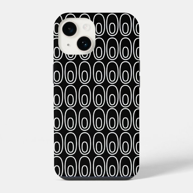 Repeating Black Ovals iPhone Case (Back)
