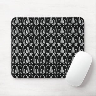 Repeating Black Ovals Mouse Mat