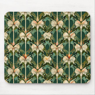 Repeating Botanical Patterns Mouse Mat