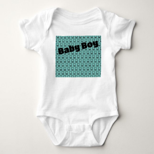 Repeating Computers  Baby Bodysuit (Front)