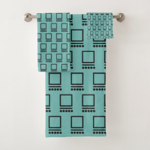 Repeating Computers  Bath Towel Set