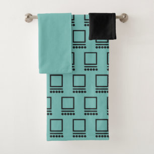 Repeating Computers Bath Towel Set
