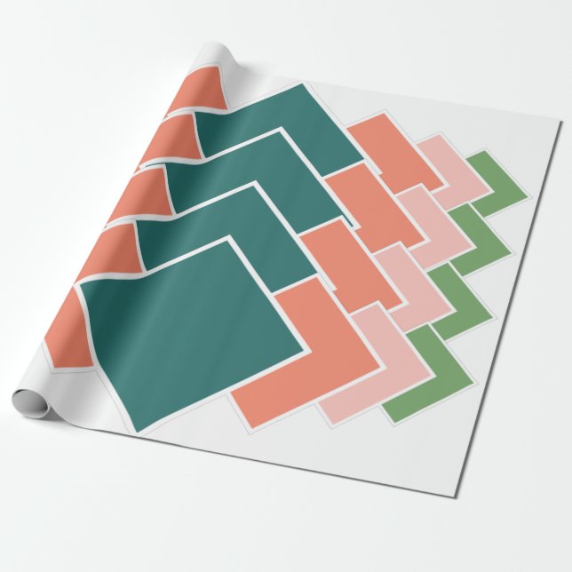 Repeating Diamonds Wrapping Paper (Unrolled)