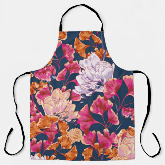 Repeating Flora Vintage Vintage Pattern Apron