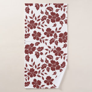  repeating floral design made with vector graphics bath towel