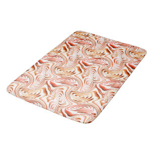 Repeating forming some reddish flower or butterfly bath mat