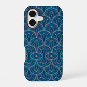 Repeating geometric Art Deco pattern iPhone 16 Case