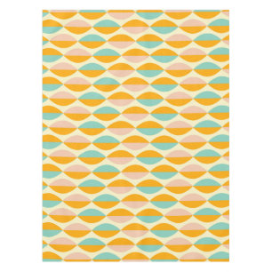 Repeating geometric pattern in beige background tablecloth