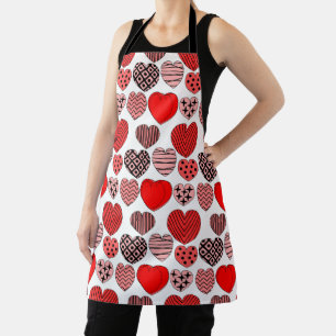 Repeating Hearts Apron