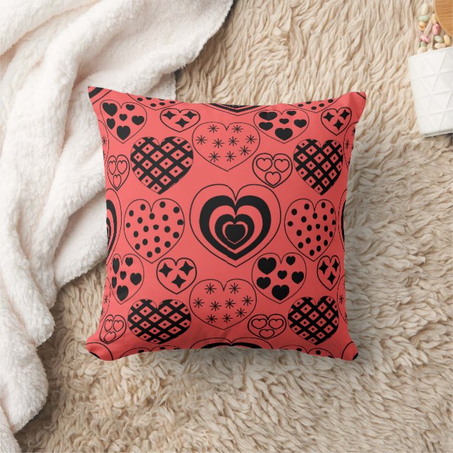 Repeating Hearts Cushion (Blanket)