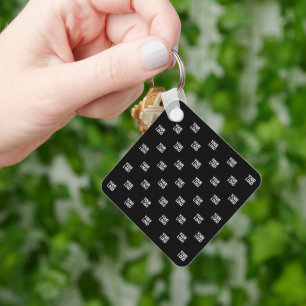 Repeating Image, Design or Company Business Logo Key Ring