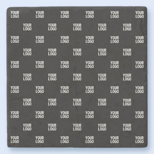 Repeating Image, Design or Company Business Logo Stone Coaster (Creator Uploaded)