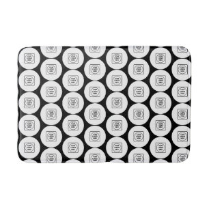 Repeating Logo or Image Pattern Branding Bath Mat