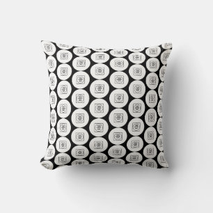 Repeating Logo or Image Pattern Throw Pillow