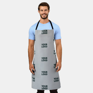 Repeating Logos on Grey Gradient (editable color) Apron