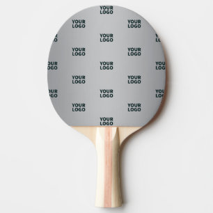 Repeating Logos on Grey Gradient (editable colour) Ping Pong Paddle
