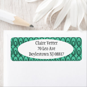Repeating Mint Green Ovals Label