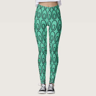 Repeating Mint Green Ovals Leggings