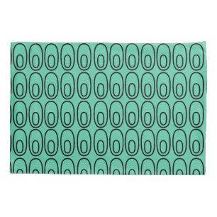 Repeating Mint Green Ovals Pillowcase