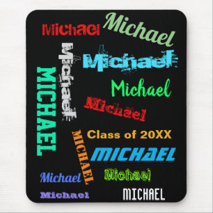Repeating Name Custom Message Gift Mouse Mat