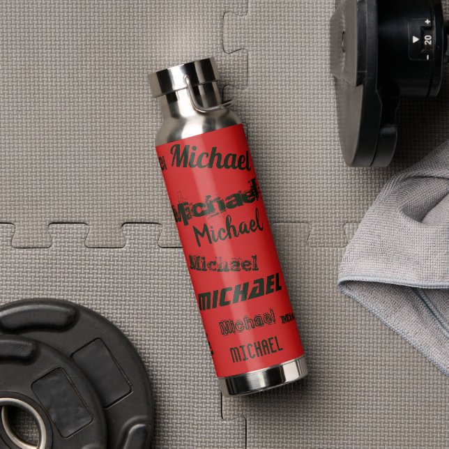 Repeating Name Makes a Fun Gift Hot or Cold Water Bottle (Gym)