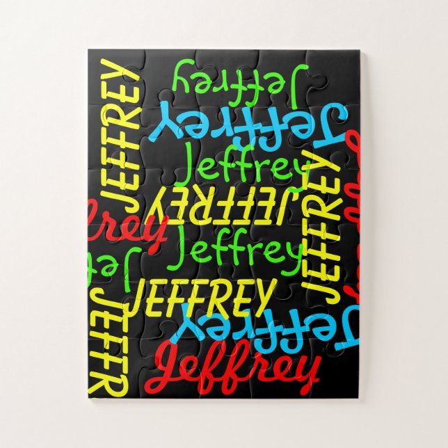 Repeating Names Choose Your Size Jigsaw Puzzle (Vertical)