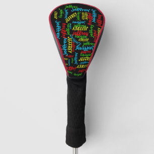 Repeating Names Golf Head Cover