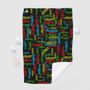 Repeating Names Putter Golf Towel