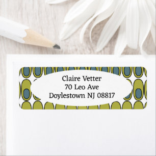 Repeating Olive Green and Grey Ovals