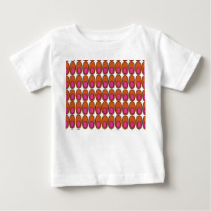 Repeating Orange and Pink Ovals Baby T-Shirt