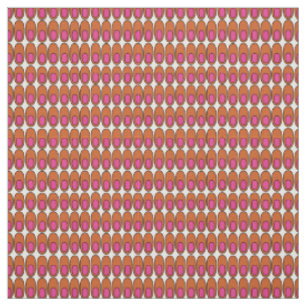 Repeating Orange and Pink Ovals Fabric